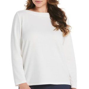 Rafaella Bell Sleeve Knit Top NWT (Snow White) NWT